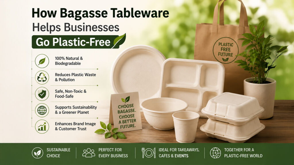 How Bagasse Tableware Helps Businesses Go Plastic-Free